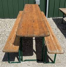 Wood Vintage German Beer Garden Table