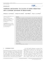 Pdf Antibiotics And Lactation An Overview Of Relative