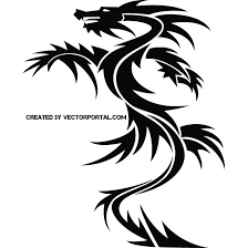 dragon tribal tattoo design royalty
