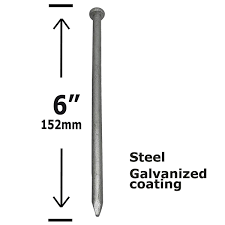 6 60d galvanized common nail spike