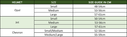 Riding Helmet Size Guide