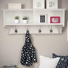 white wall mounted coat rack wooden