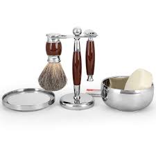 Amazon.com: Youngster Age Luxury Shaving Set Including Double Edge Razor,  Shaving Soap, Stainless Steel Bowl with Mirror, Badger Hair Brush,10  Replacement Blades: Beauty