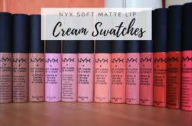 nyx soft matte lip cream swatches