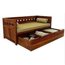 2 seater wooden diwan sofa with storage