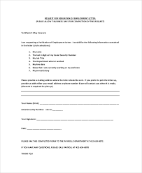 Employment Verification Letter Templates 7 Documents In