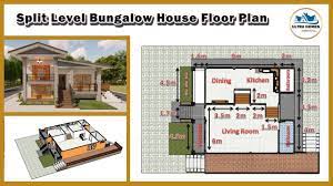 split level modern bungalow house floor