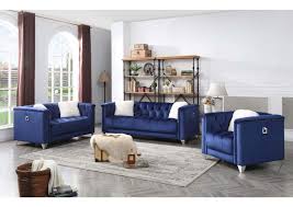 russell blue velvet sofa loveseat by