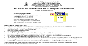 Make Your Own Print Alphabet Flip Chart Pdf School Make