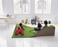 flying carpet doubles as a lounge chair