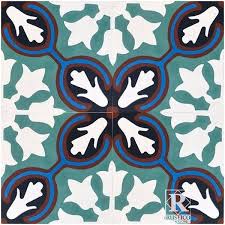 cement turquoise tile pattern