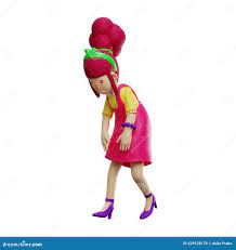 3D妈妈动画感觉疲惫库存例证. 插画包括有感受, 紫色, 小雕象, 鞋类, 服装, 字符, 急性- 229128178