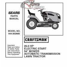 Craftsman Tractor Parts Manual 944 602680