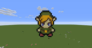 Legend Of Zelda Link Pixel Art In Minecraft Minecraft Project