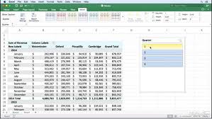 Filtering A Pivottable Using Slicers