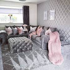 pink living room decor
