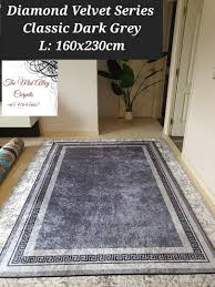 200x300cm carpet clic grey shiny