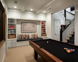 Bench Seating In Basement Snooker