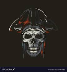 a pirates skull in ed hat royalty