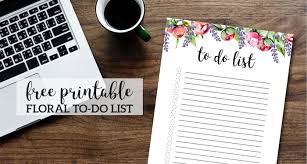 Floral To Do List Printable Template Paper Trail Design