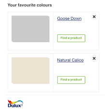 Colour Scheme Grey Cream Natural Calico Goose Down Paint