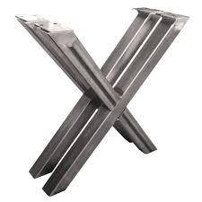 X Shape Welded Steel Table Leg Set