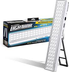 Amazon Com Bell Howell Light Bar 16 5 Inches 720 Lumens Built In 60 Led Bulbs Rechargeable Portable Lamp With Folding Stand And Hanger As Seen On Tv White Sports Outdoors