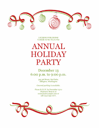 Holiday Party Invitation With Red And Green Ornaments