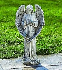 Guardian Angel With Birds Statue