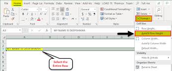 row height in excel 4 diffe ways