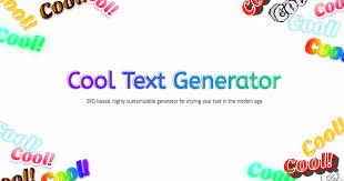 cool texts generator in svg png with