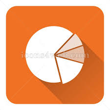Chart Pie Flat Icon With Long Shadow Vector Webpage Icon