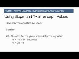 Writing Equations That Represent Linear