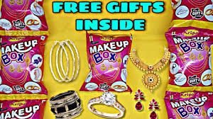 free gifts inside makeup box
