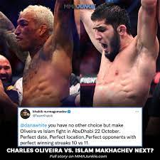Charles Oliveira vs. Islam Makhachev ...