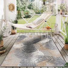 world rug gallery tropical fl modern indoor outdoor area rug beige 7 10 x 10