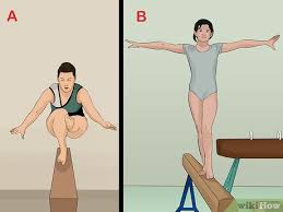walk on a gymnastics balance beam