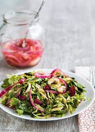 shredded brussels sprouts salad with