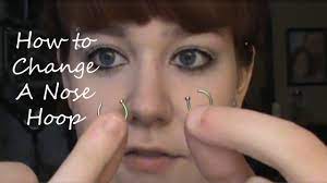 how to change a nose hoop you