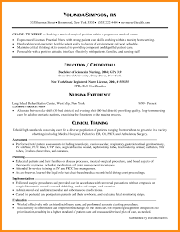 New Graduatese Resume Great Gradsing Clinical Experience Of