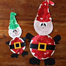 paper plate elf craft for kids to make