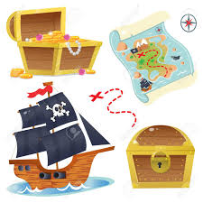 420 free images of pirate ship. Cartoon Set For Pirate Party For Kids Pirate Ship Sailboat With Black Sails With Skull In
