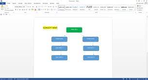how to make a concept map in word