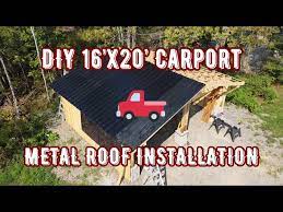 diy 16x20 carport metal roof you
