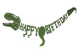 dinosaur happy birthday banner t rex