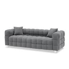 Fabric Chesterfield Straight Sofa
