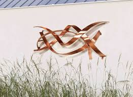 Modern Copper Outdoor Art Sculpture