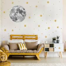 gold stars wall sticker for kids rooms
