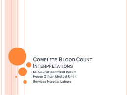 Complete Blood Count Interpretations