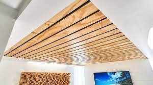 how to make a wood slat ceiling you